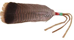 Beaded Tail Feather by Floating Feather