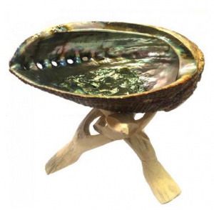 Wood Tripod 5-6" Abalone Combo