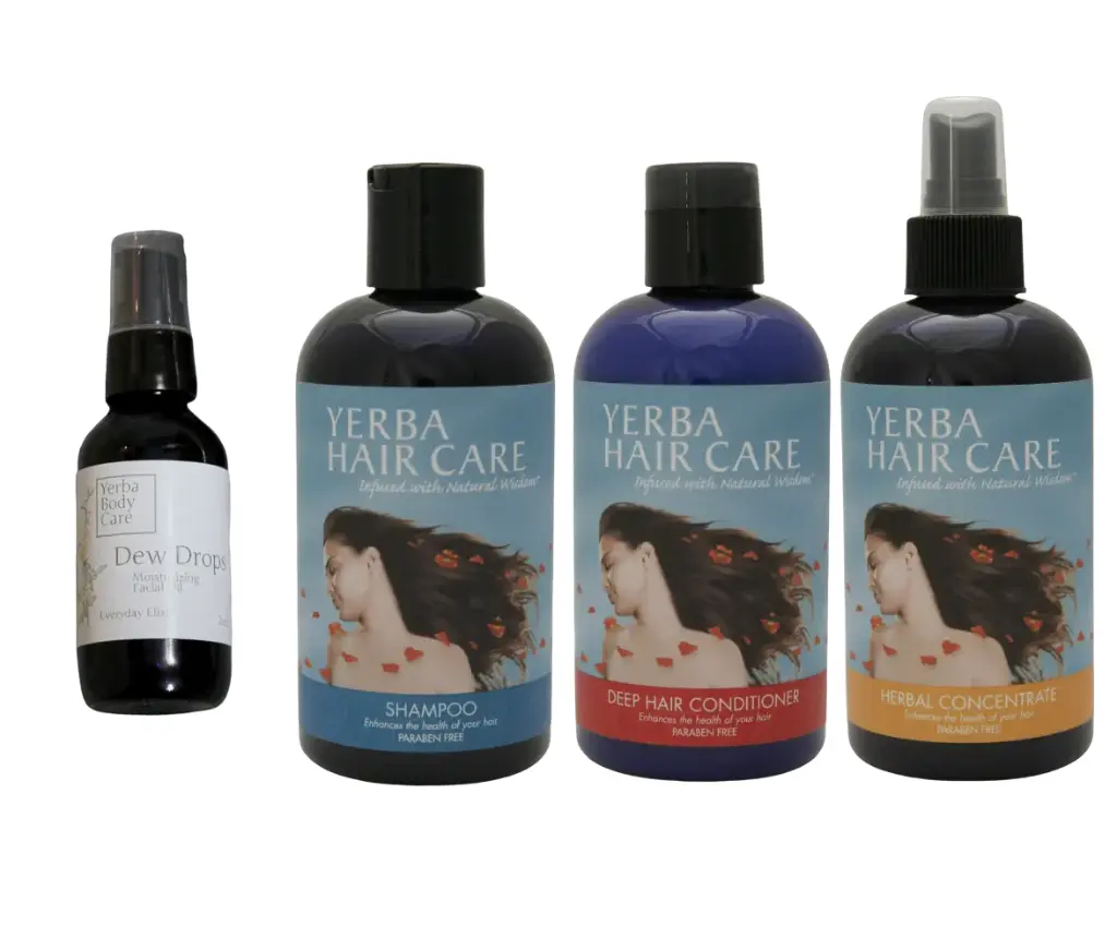 Yerba Hair Care 16oz 3-pack + Dew Drops (2oz)