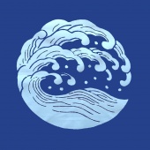 Wave Cotton Flag